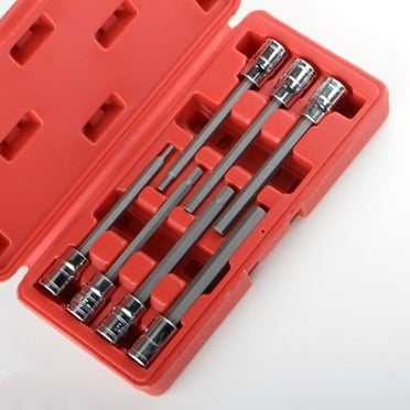 ABN 3/8” Inch Drive Long Ball Head Metric Allen Wrench Set Hex Bit Deep Impact Socket 7pc Set 3mm to 10mm Excluding 9mm 
